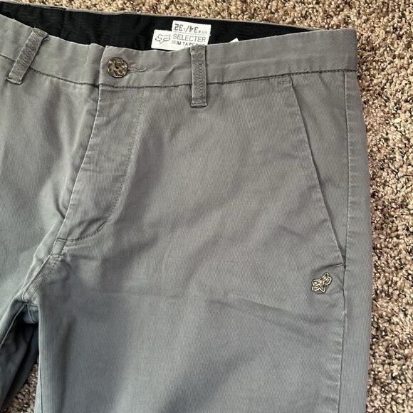 Fox Racing Selecter Slim Tapered Leg Pants Men's Size 34x32 Gray - Picture 3 of 16